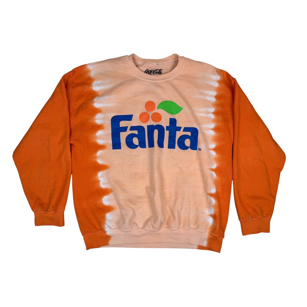 Coca-Cola Size M Fanta Sweatshirt Retro Tie Dye Cotton Blend Graphic Logo